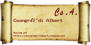 Csongrádi Albert névjegykártya